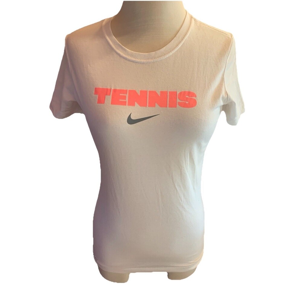 Nike Dri-Fit Tennis T-Shirt Women's Medium Tenniscore Pickleball Pink Logo